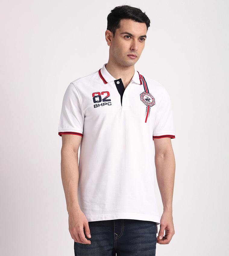 Logo Embroidered Short Sleeves Polo T-Shirt