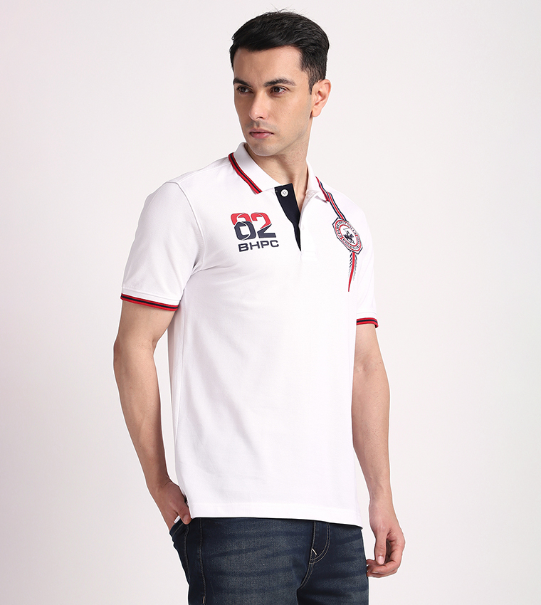 Logo Embroidered Short Sleeves Polo T-Shirt