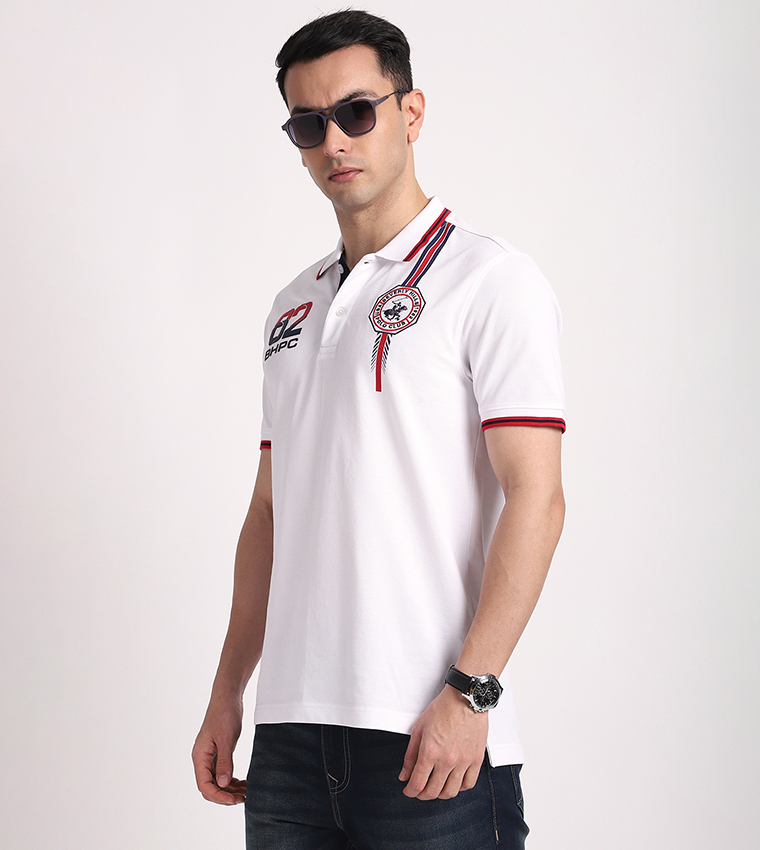 Logo Embroidered Short Sleeves Polo T-Shirt