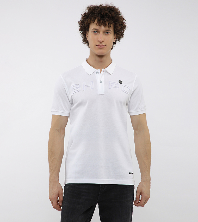 Logo Embroidered Short Sleeves Polo T-Shirt