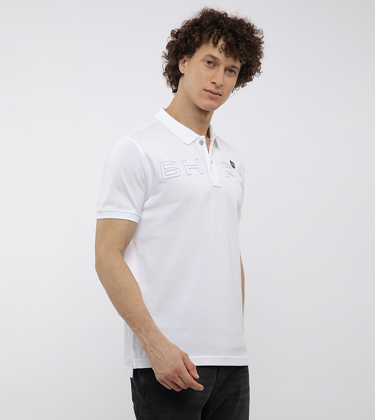 Logo Embroidered Short Sleeves Polo T-Shirt