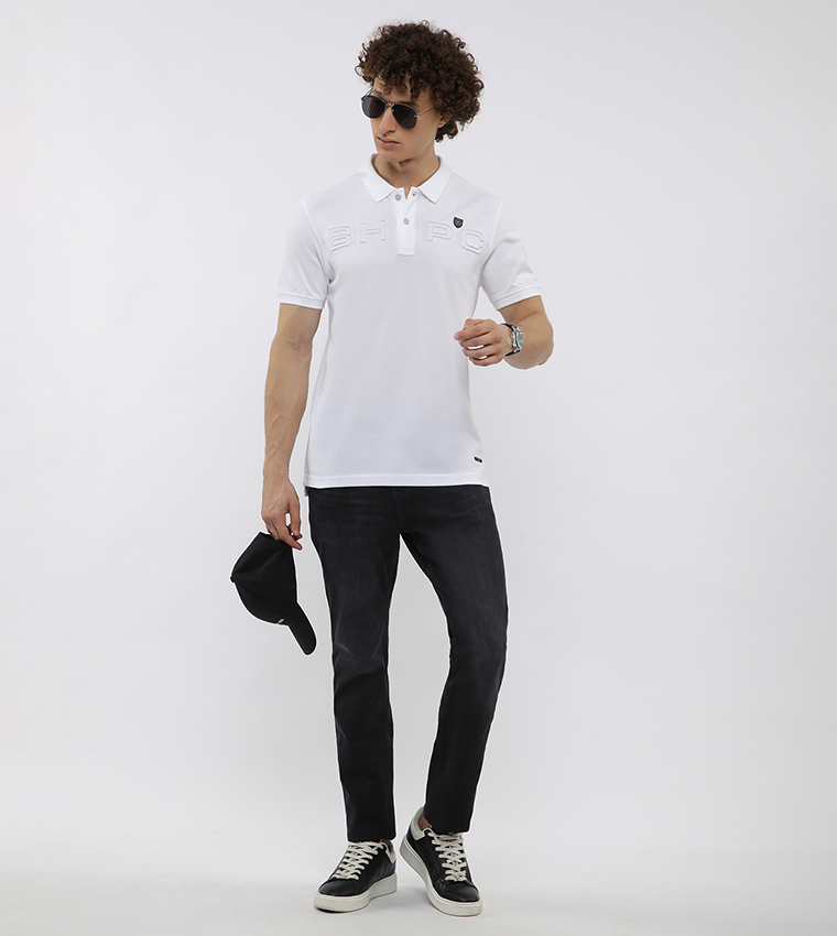 Logo Embroidered Short Sleeves Polo T-Shirt