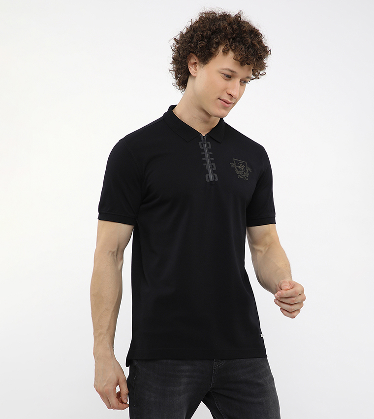 Logo Printed Short Sleeves Polo T-Shirt
