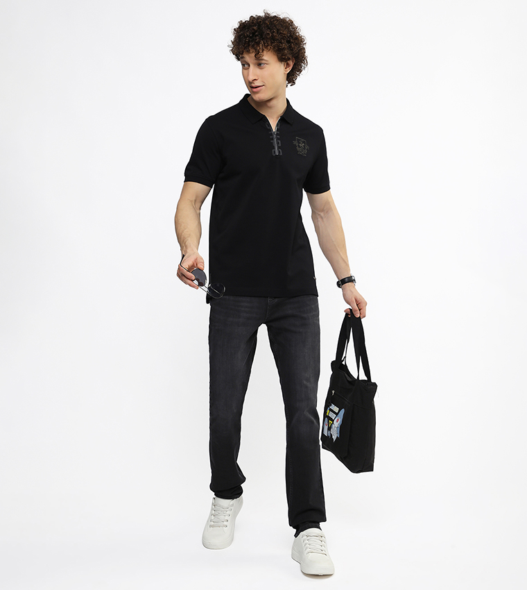 Logo Printed Short Sleeves Polo T-Shirt