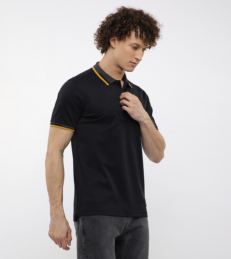 Logo Embossed Short Sleeves Polo T-Shirt