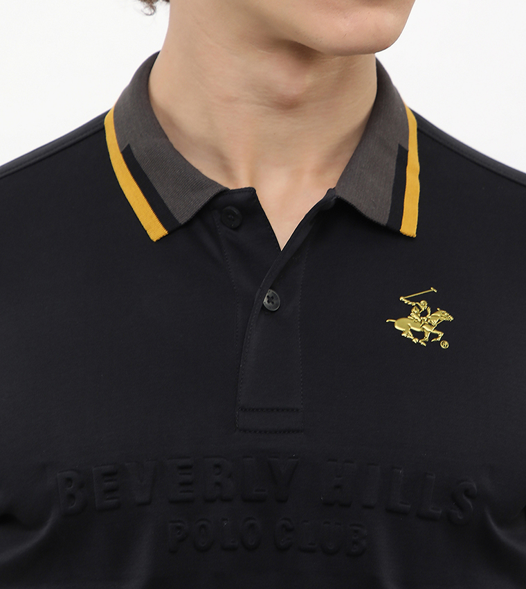 Logo Embossed Short Sleeves Polo T-Shirt