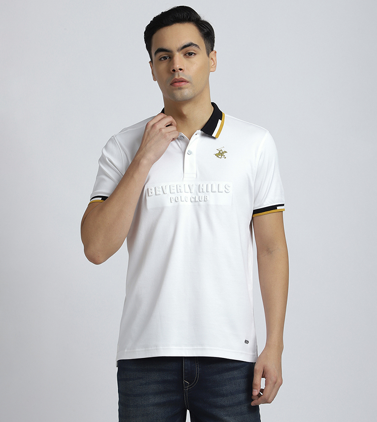 Logo Embossed Short Sleeves Polo T-Shirt