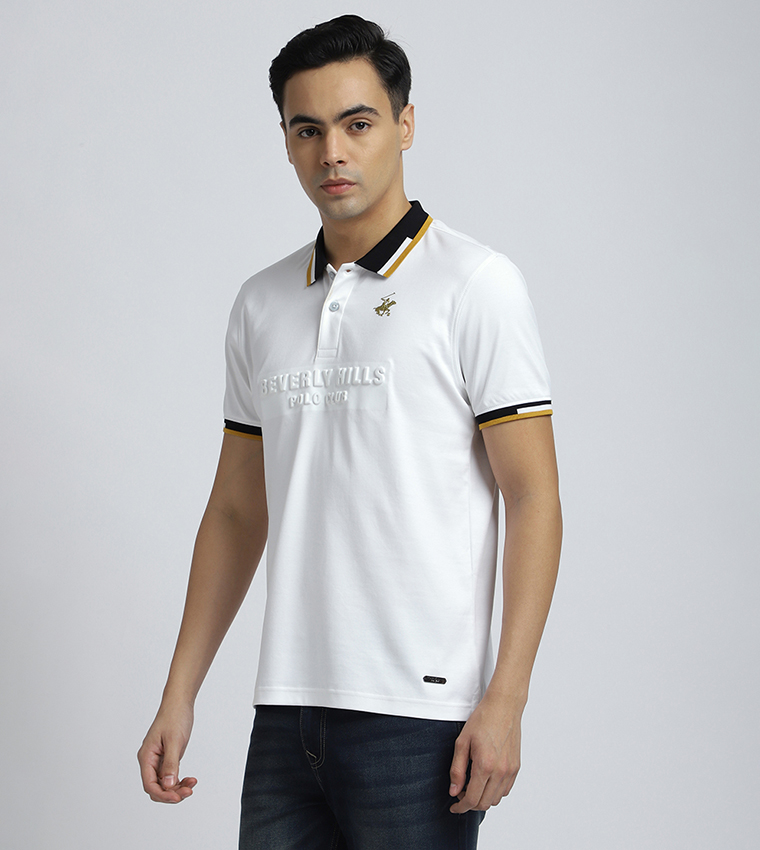 Logo Embossed Short Sleeves Polo T-Shirt
