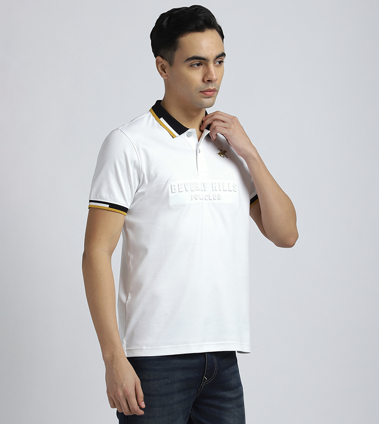 Logo Embossed Short Sleeves Polo T-Shirt