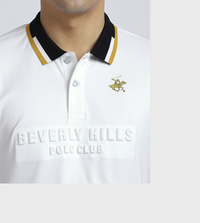 Logo Embossed Short Sleeves Polo T-Shirt