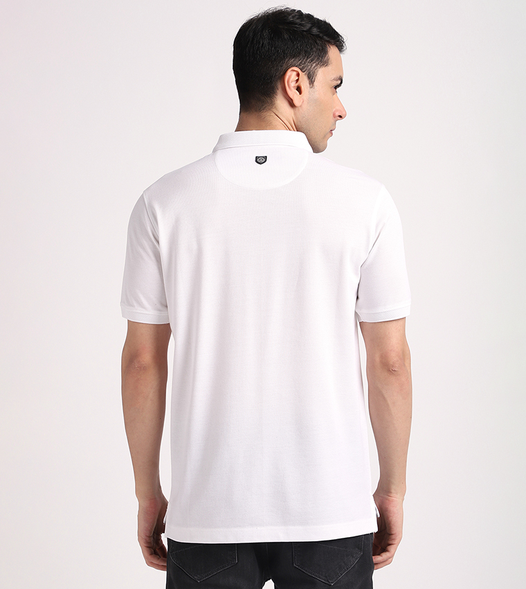 Long Printed Short Sleeves Polo T-Shirt