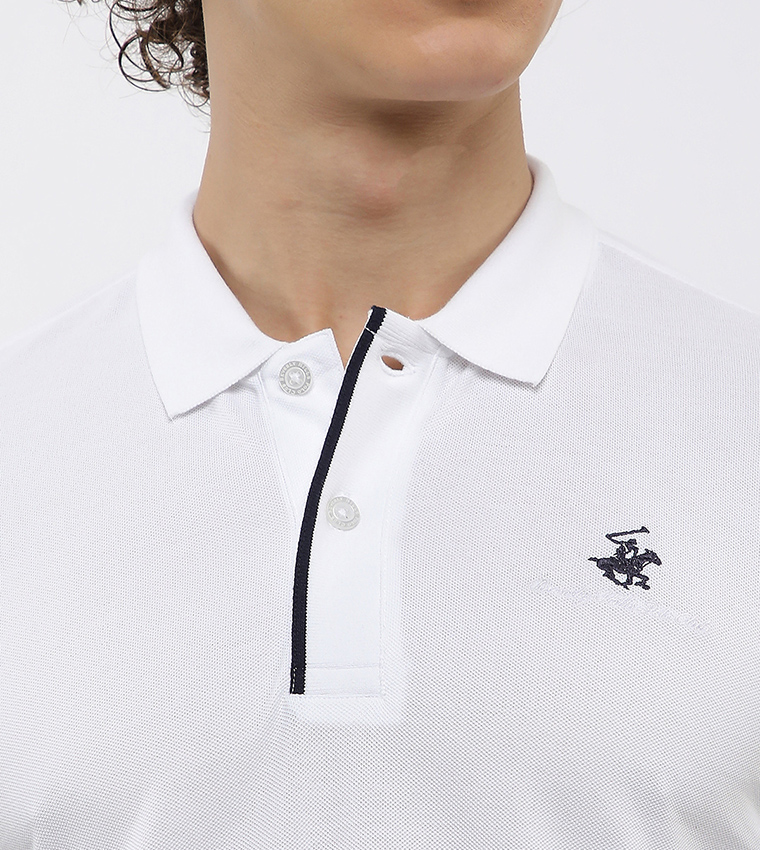 Placket Tipping Short Sleeves Polo T-Shirt