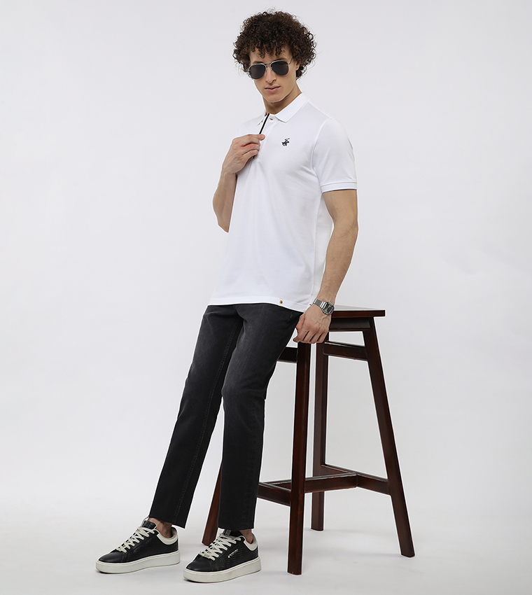 Placket Tipping Short Sleeves Polo T-Shirt