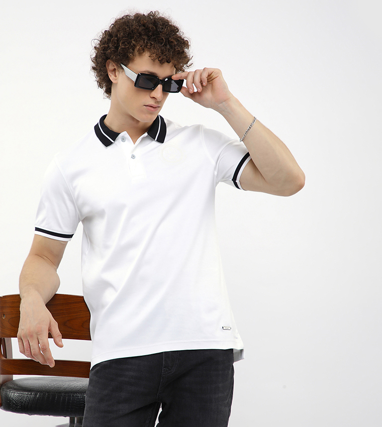 Logo Printed Short Sleeves Polo T-Shirt