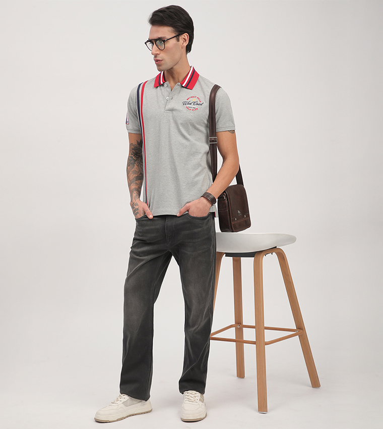 Logo Embroidered Short Sleeves Polo T-Shirt