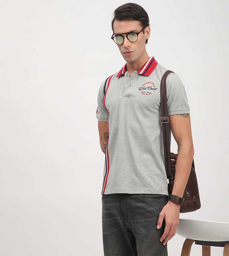 Logo Embroidered Short Sleeves Polo T-Shirt
