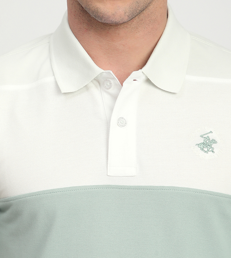 Color Block Short Sleeves Polo T-Shirt