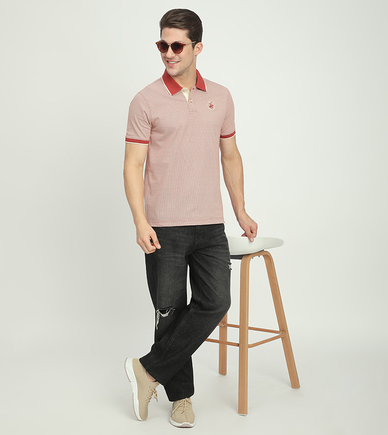 Logo Embroidered Short Sleeves Polo T-Shirt