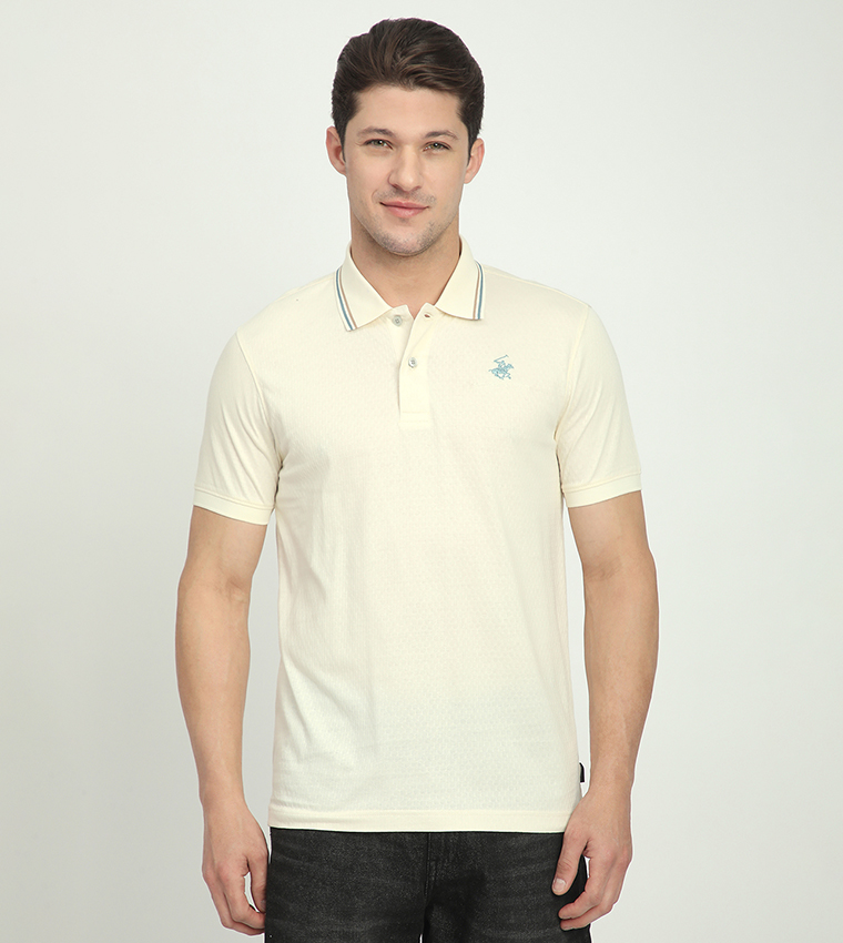 Logo Embroidered Short Sleeves Polo T-Shirt