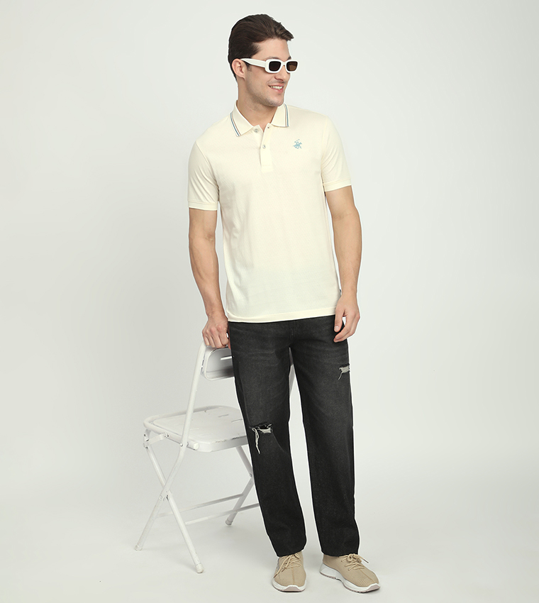 Logo Embroidered Short Sleeves Polo T-Shirt