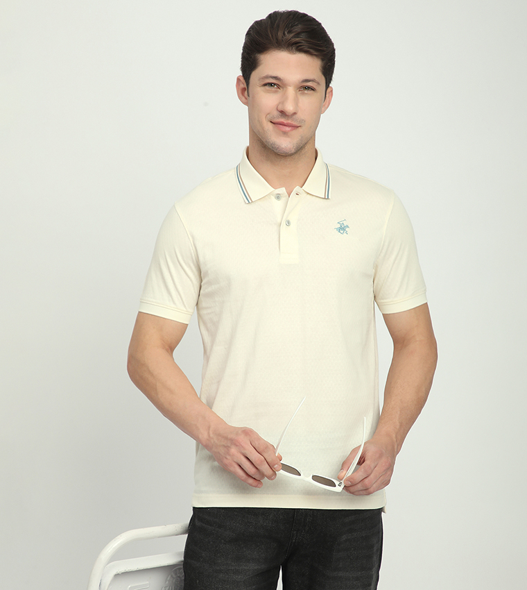 Logo Embroidered Short Sleeves Polo T-Shirt