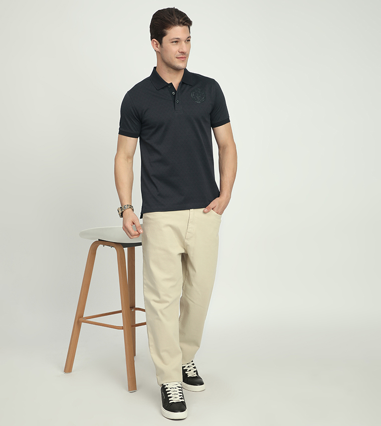 Logo Detail Short Sleeves Polo T-Shirt