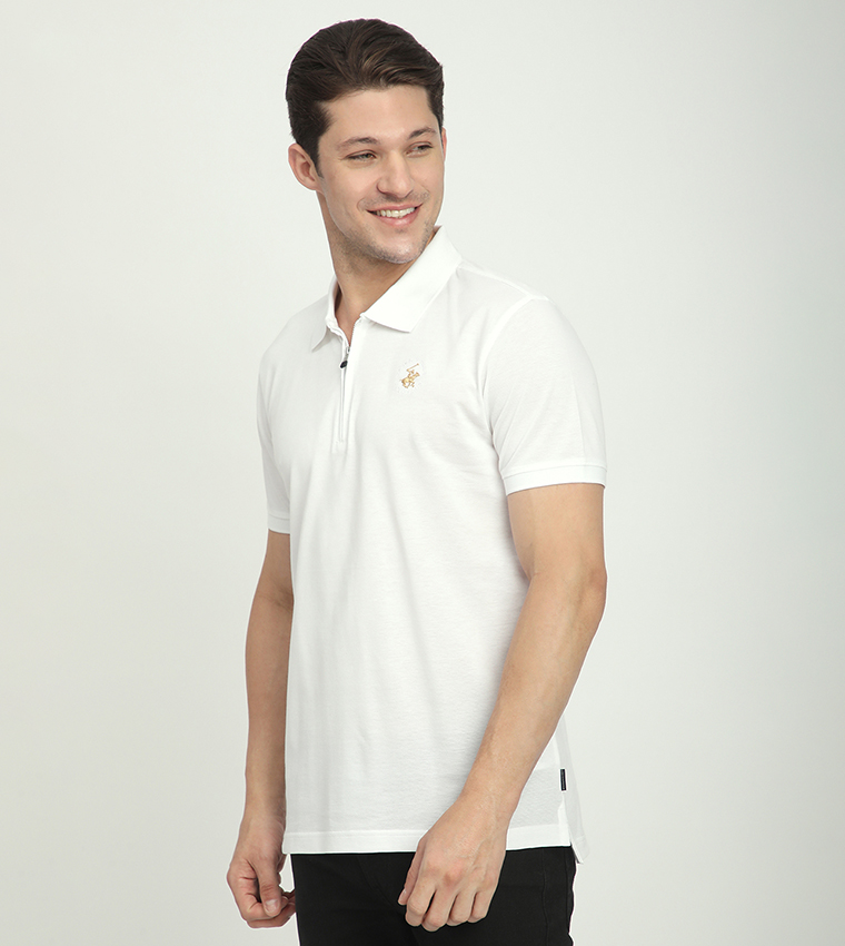Logo Embroidered Short Sleeves Polo T-Shirt