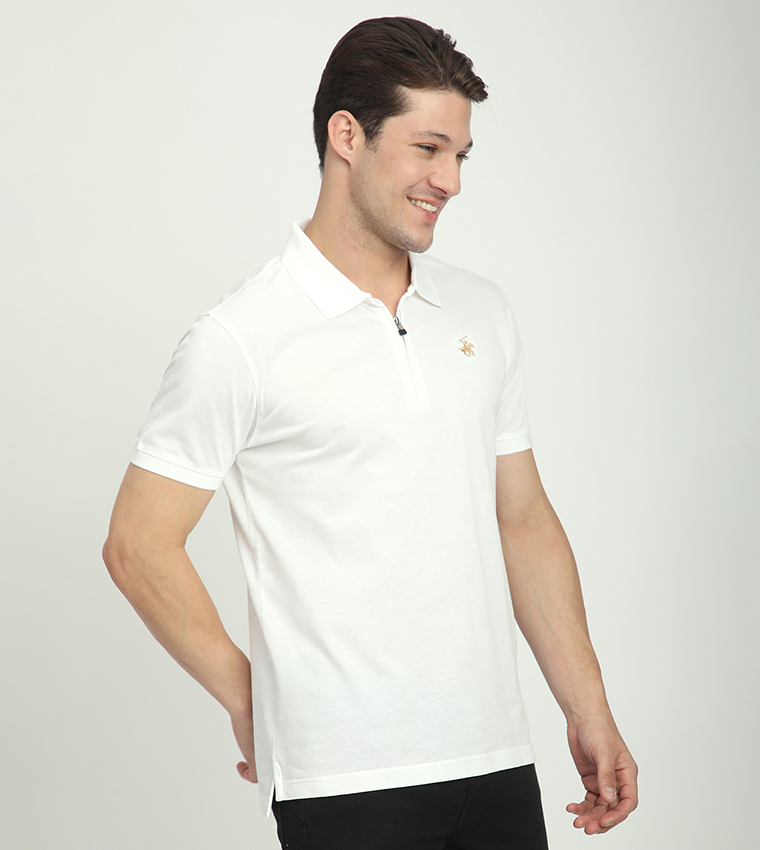 Logo Embroidered Short Sleeves Polo T-Shirt
