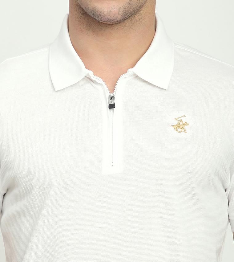Logo Embroidered Short Sleeves Polo T-Shirt