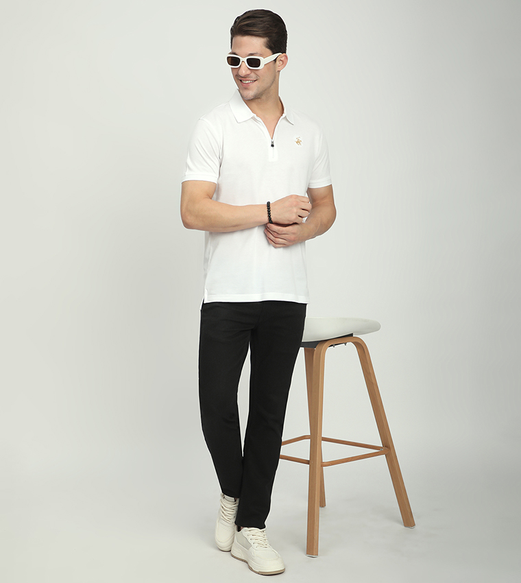 Logo Embroidered Short Sleeves Polo T-Shirt