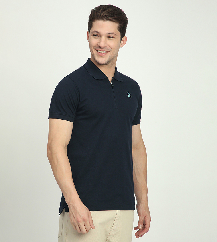 Logo Embroidered Short Sleeves Polo T-Shirt