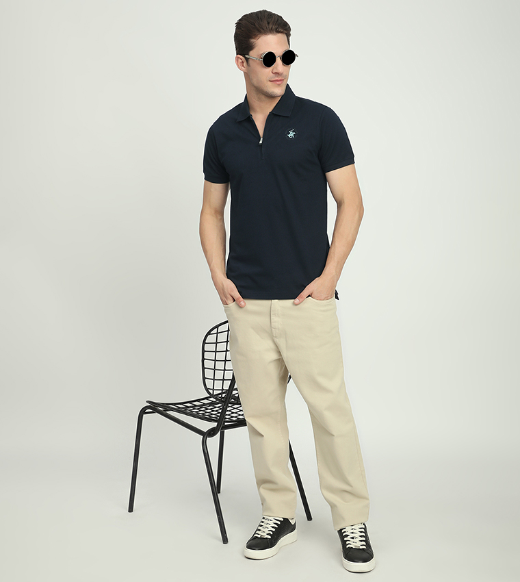 Logo Embroidered Short Sleeves Polo T-Shirt
