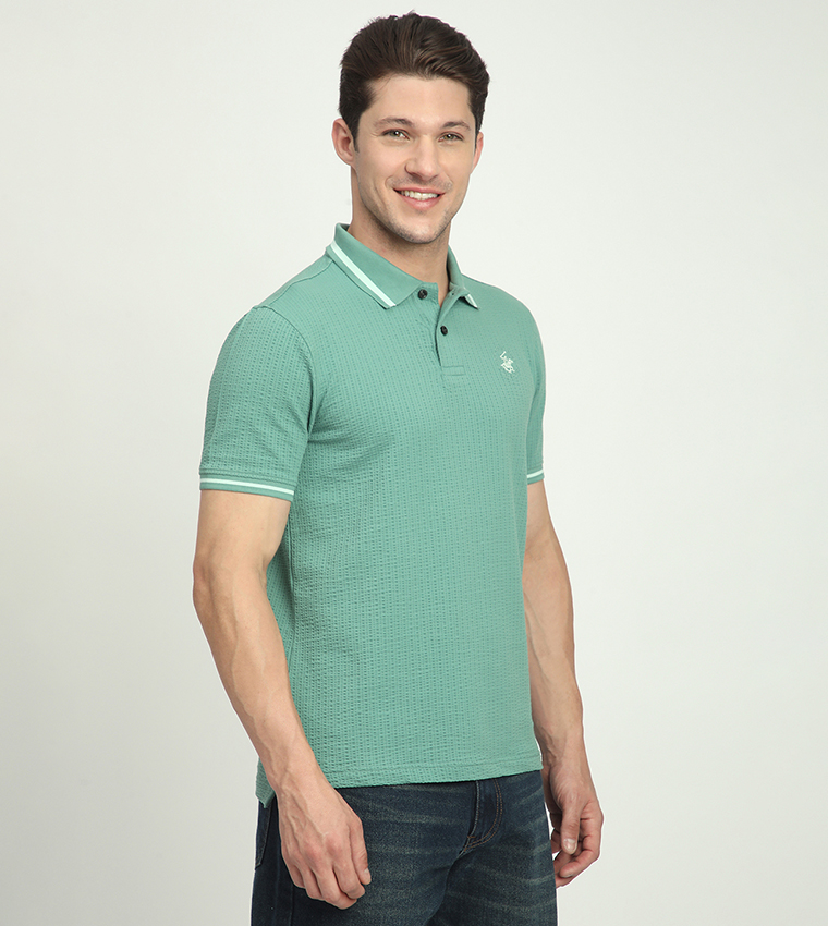 Logo Embroidered Short Sleeves Polo T-Shirt