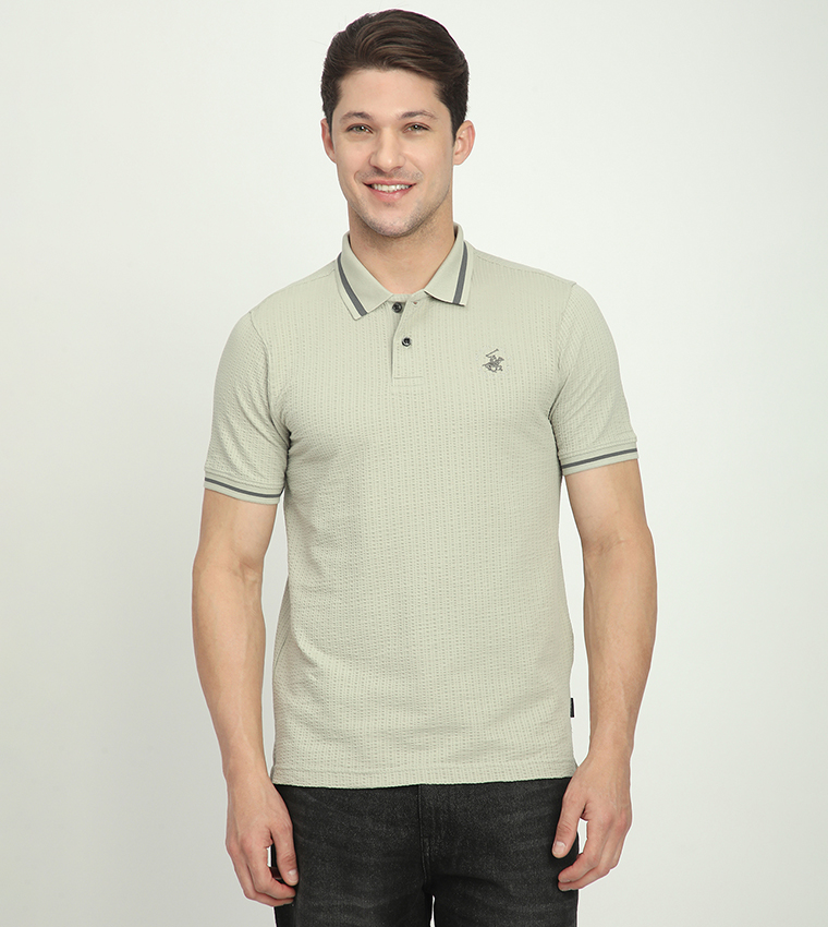 Logo Embroidered Short Sleeves Polo T-Shirt