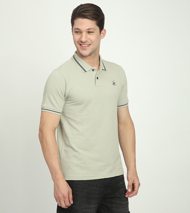 Logo Embroidered Short Sleeves Polo T-Shirt