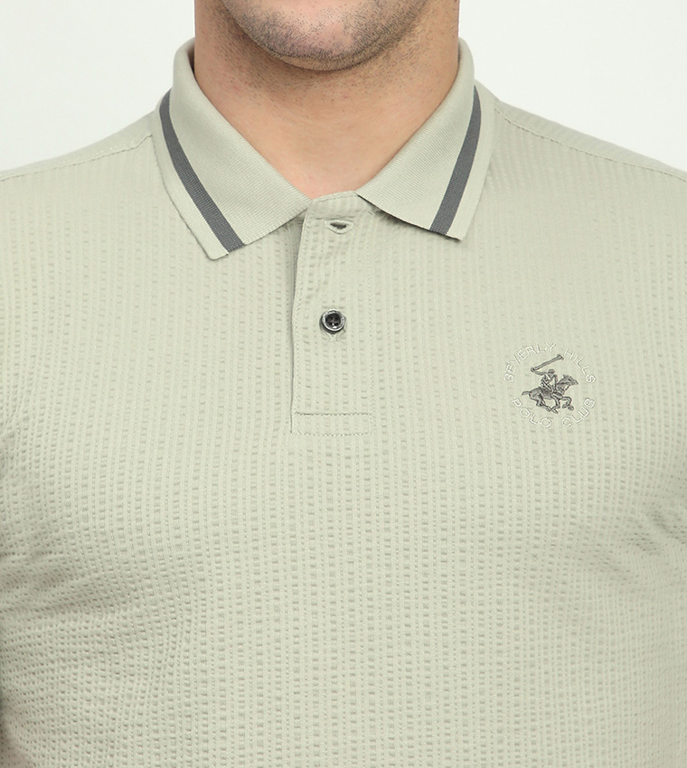 Logo Embroidered Short Sleeves Polo T-Shirt