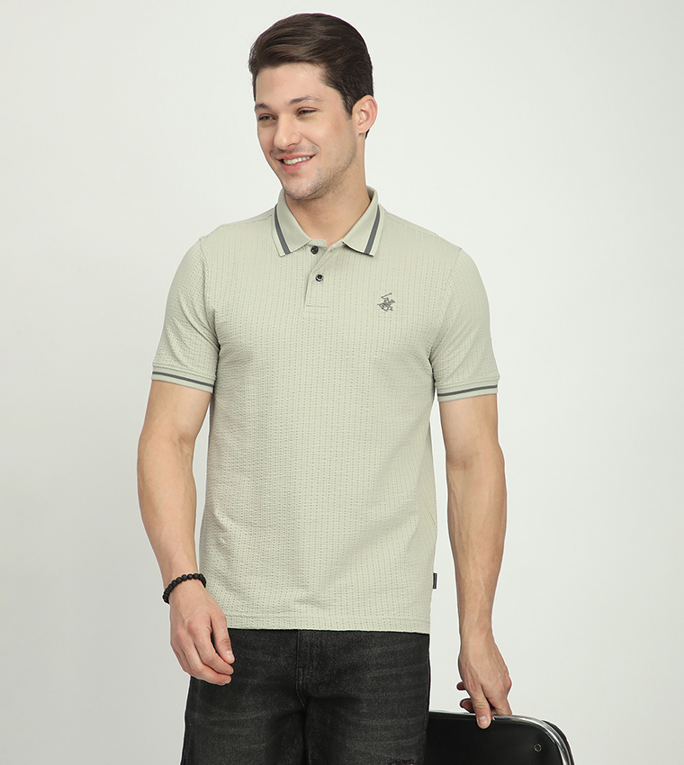 Logo Embroidered Short Sleeves Polo T-Shirt