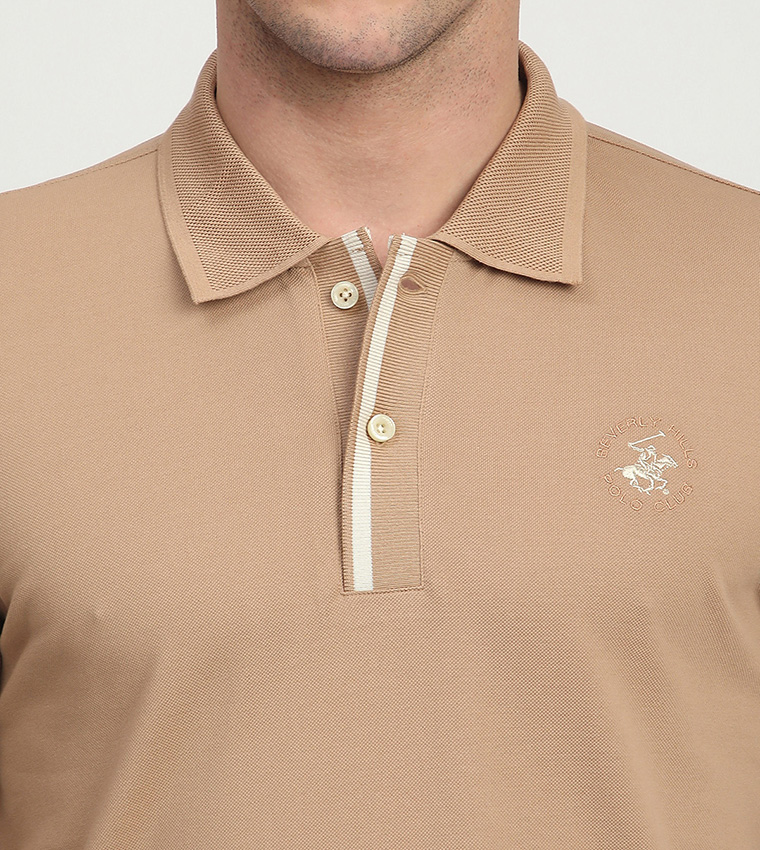 Logo Embroidered Short Sleeves Polo T-Shirt