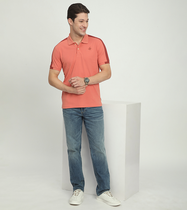 Logo Embroidered Short Sleeves Polo T-Shirt