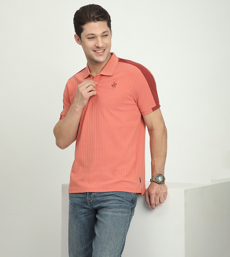Logo Embroidered Short Sleeves Polo T-Shirt