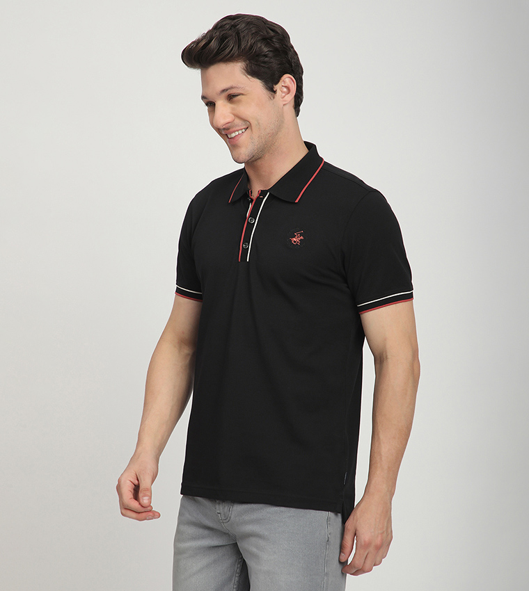Logo Embroidered Short Sleeves Polo T-Shirt