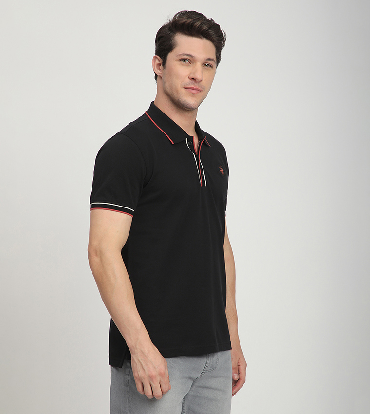 Logo Embroidered Short Sleeves Polo T-Shirt