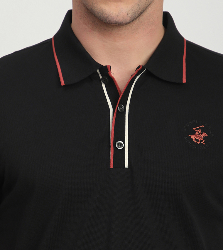 Logo Embroidered Short Sleeves Polo T-Shirt