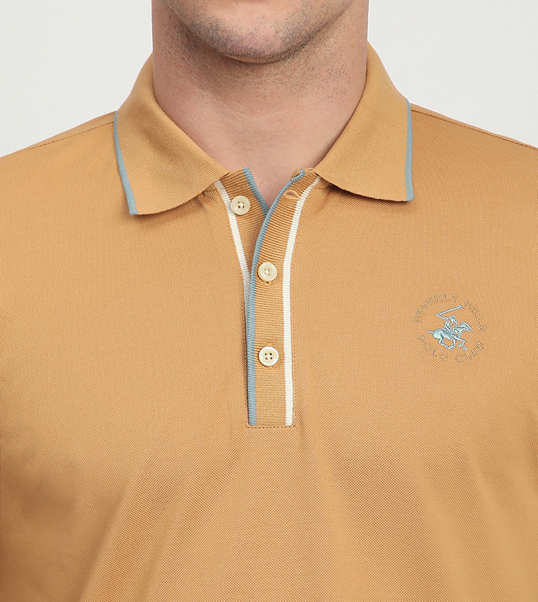 Logo Embroidered Short Sleeves Polo T-Shirt