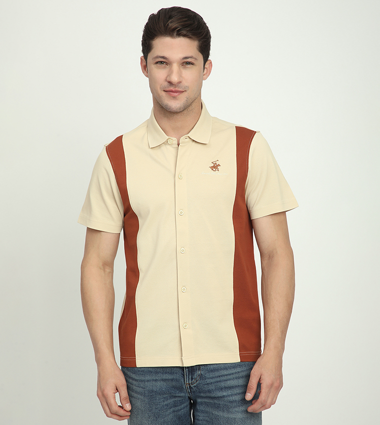 Logo Embroidered Short Sleeves Shirt