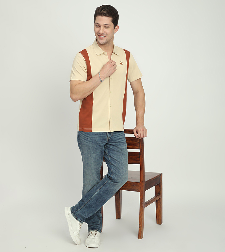 Logo Embroidered Short Sleeves Shirt