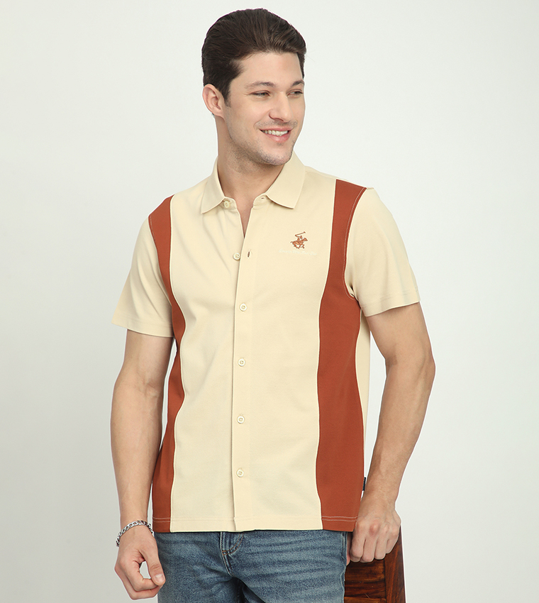 Logo Embroidered Short Sleeves Shirt