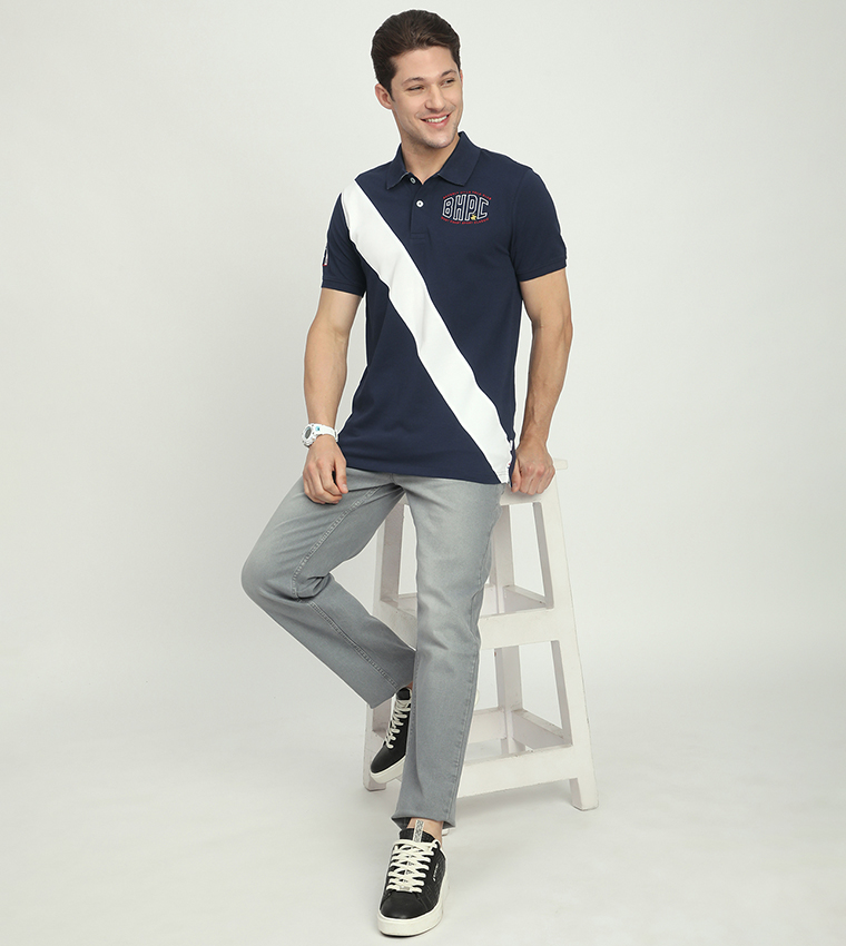 Logo Embroidered Short Sleeves Polo T-Shirt