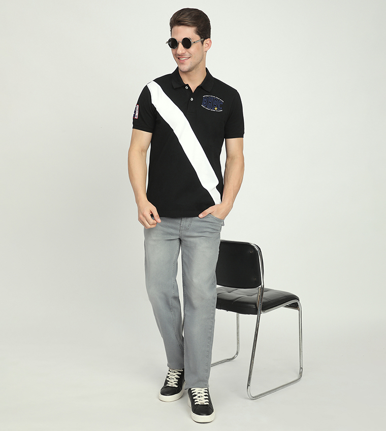 Logo Embroidered Short Sleeves Polo T-Shirt