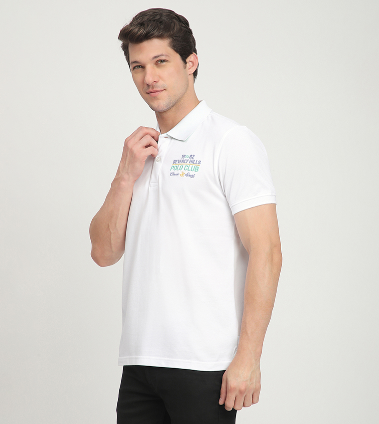 Logo Embroidered Short Sleeves Polo T-Shirt